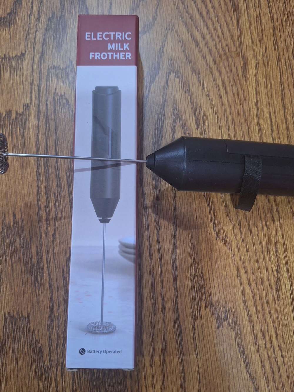 Electric Milk Frother Handheld Mixer - Black